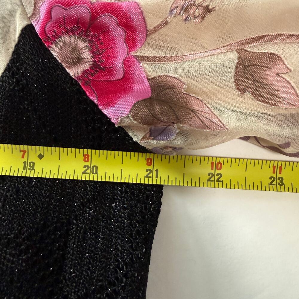 VTG Spencer Alexis Silk Blend Kimono Top L Floral Mesh Whimsical Feminine Artsy - Picture 6 of 15